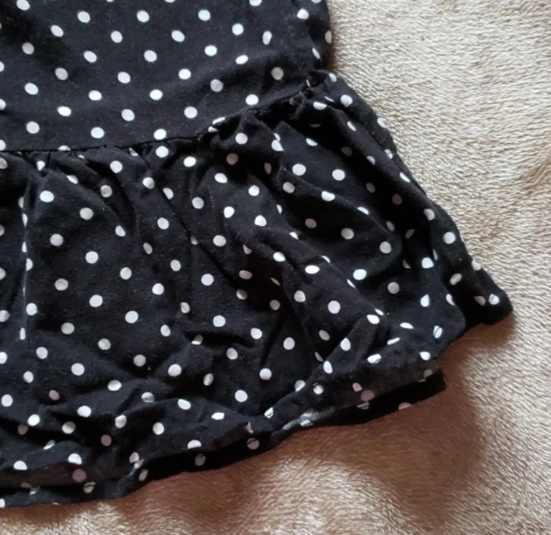 Aeropostale black and white polka dot shorts image indicator(2)