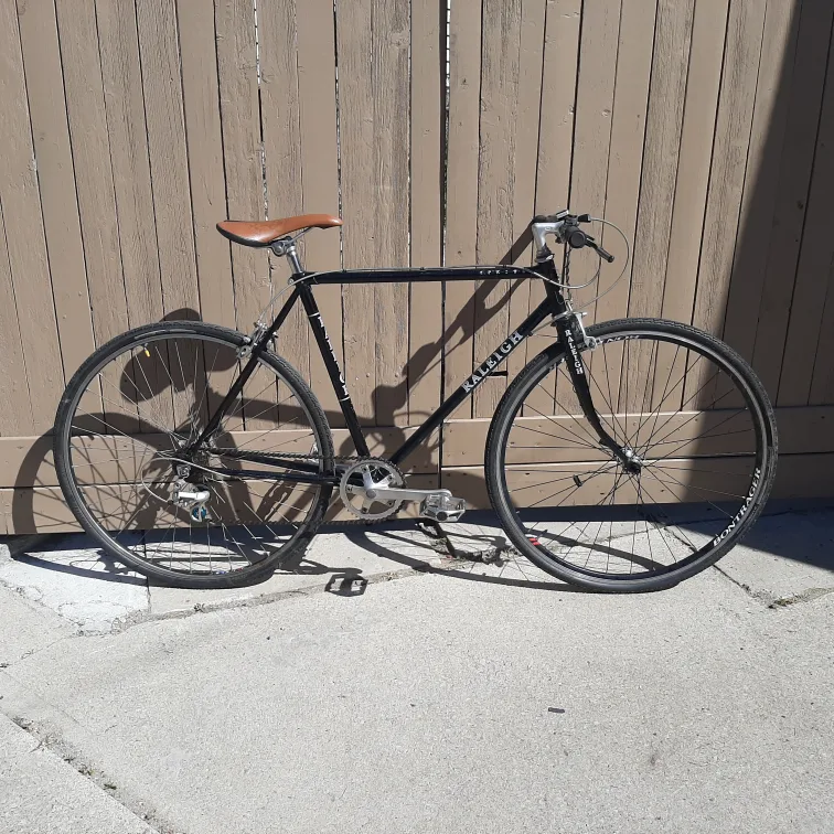 Vintage black Raleigh Sprite, converted to a hybrid. 54cm thumbnail