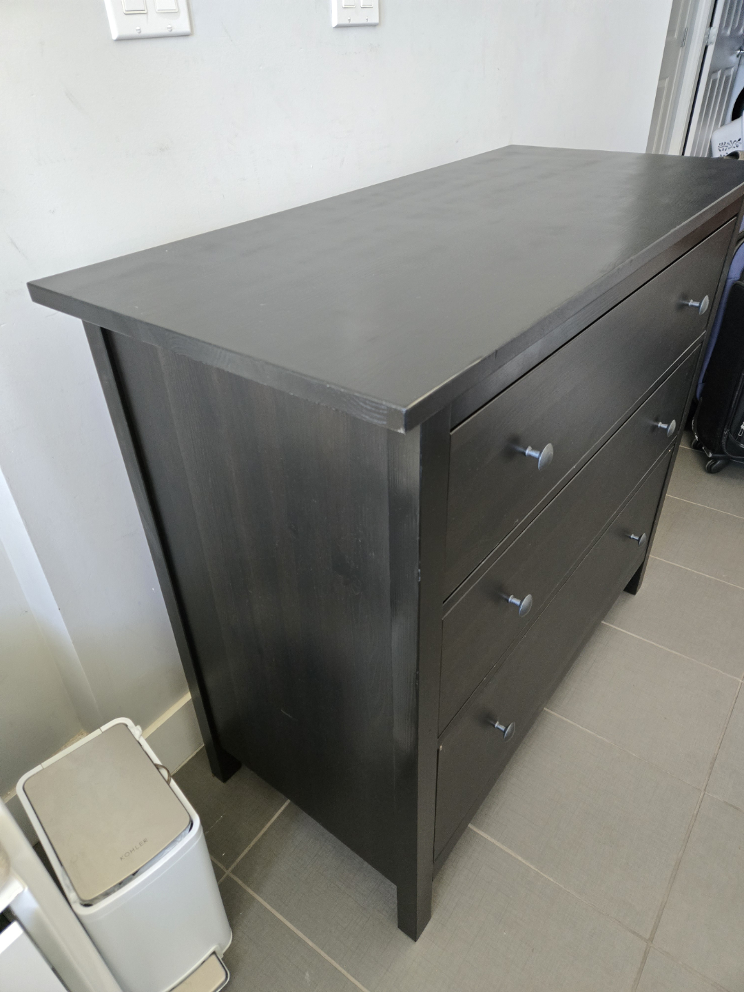 IKEA Hemnes 3-Drawer Dresser - Black-Brown - photo 5