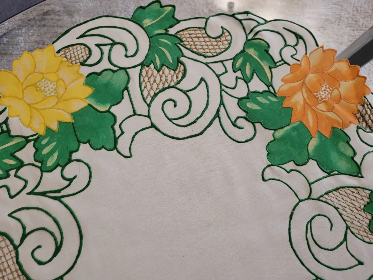 Vintage Floral HAND PAINTED table mats image indicator(5)