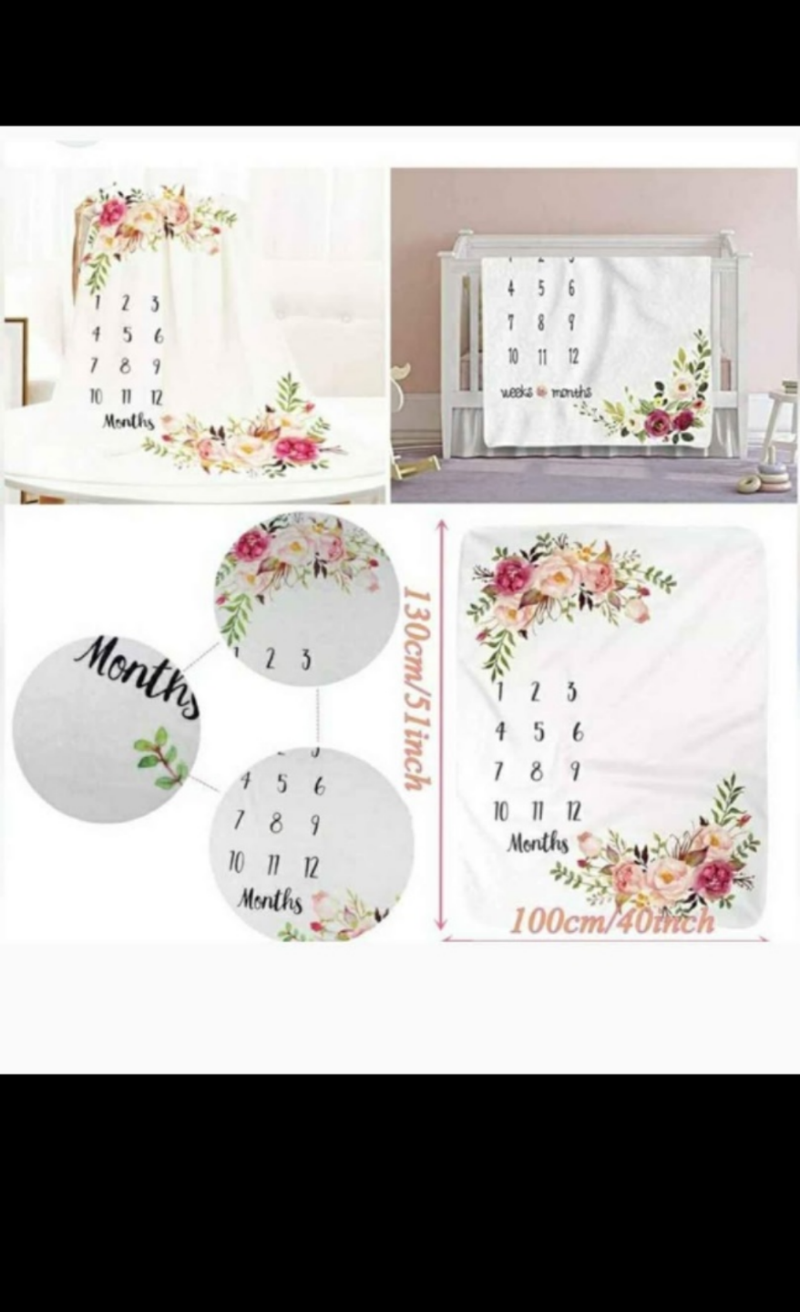 Baby Milestone Blanket & Handprint Kit