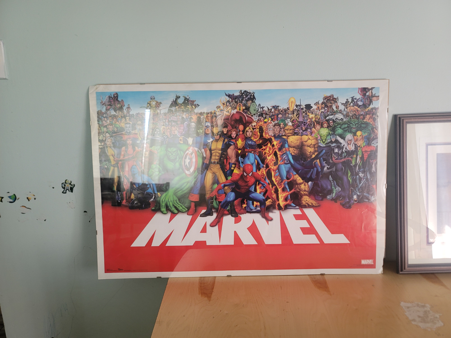 Huge Marvel Comics framed Poster