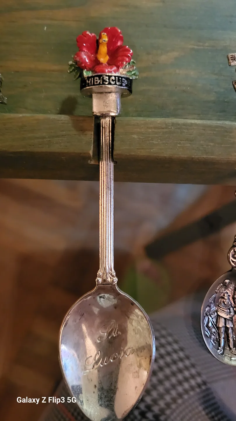 Collection of Souvenir Spoons with Display Rack image indicator(9)