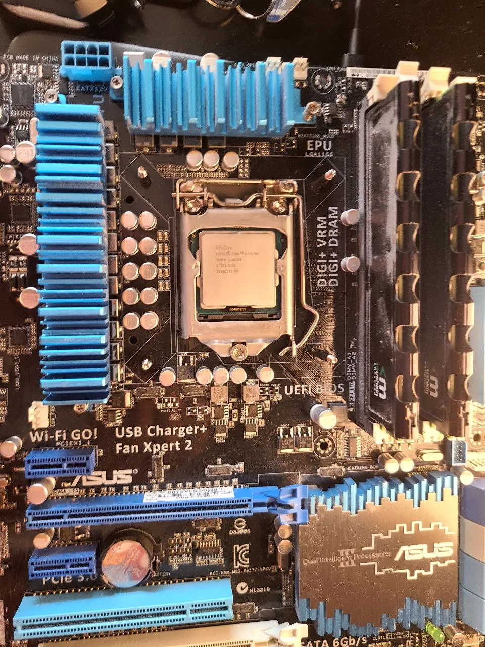 Intel i5 3570k, Asus p8z77-v pro, RAM 8gb X2, noctua cooler image indicator(2)