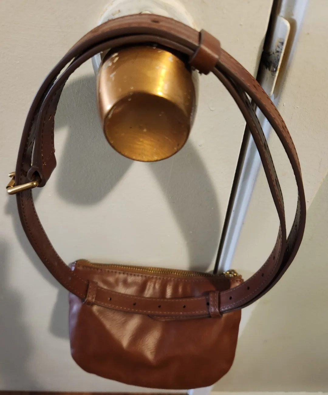 Fossil Brown Leather Belt Bag image indicator(2)