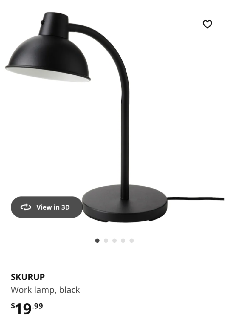 SKURUP Black Work Lamp x2