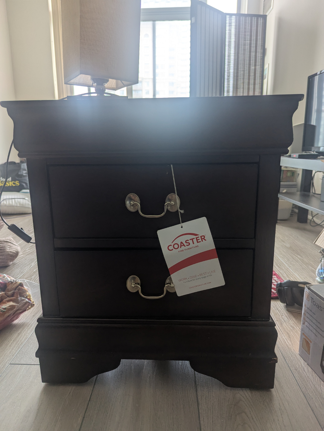 Coaster Fine Furniture Nightstand with Lamp