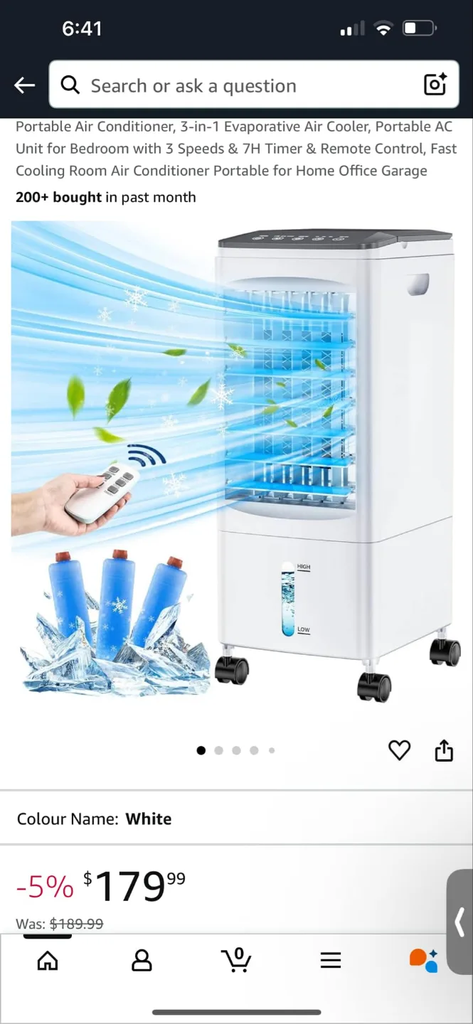 110 Volts -Super Evaporative Cooler Potable thumbnail