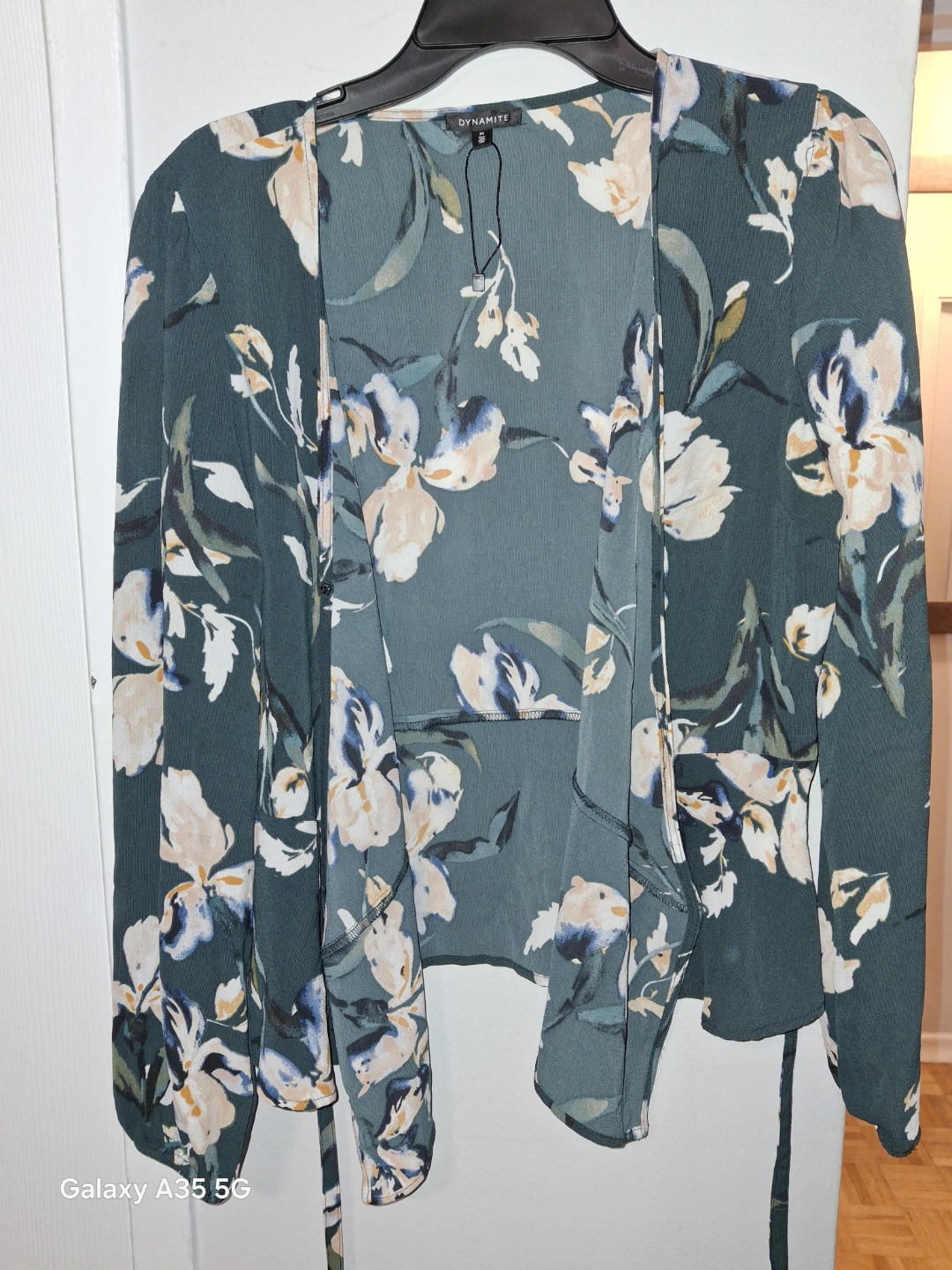 Dynamite Floral Wrap Top medium