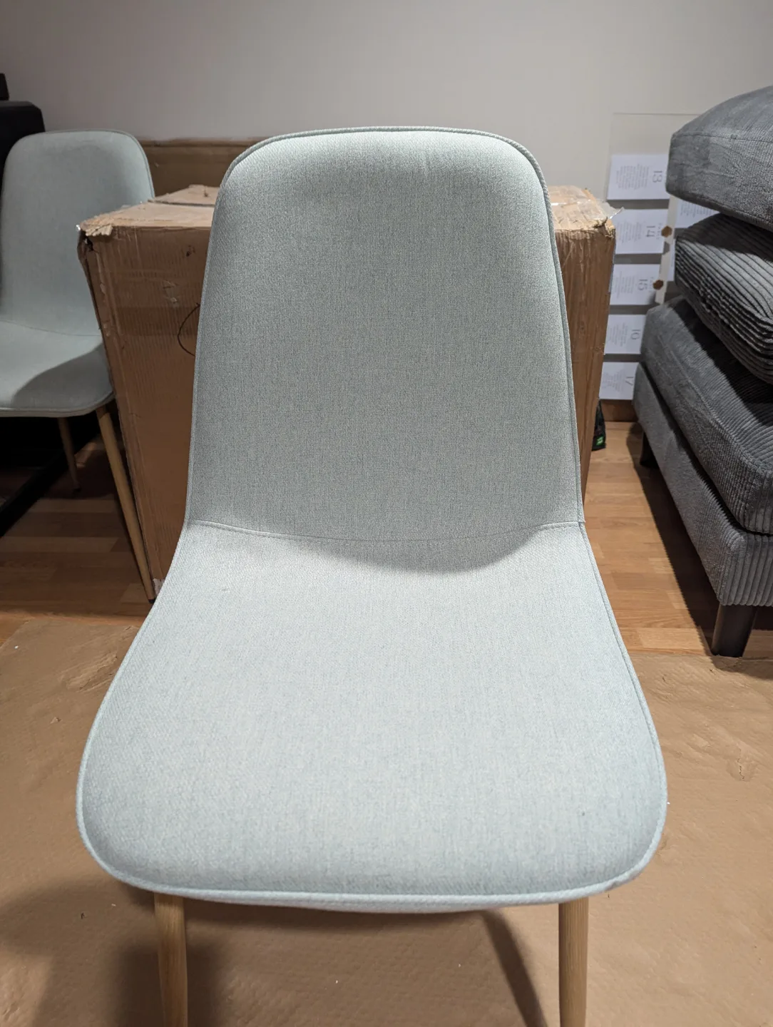 Light Sage Dining Chairs with Wooden Legs Set of 4 image indicator(2)