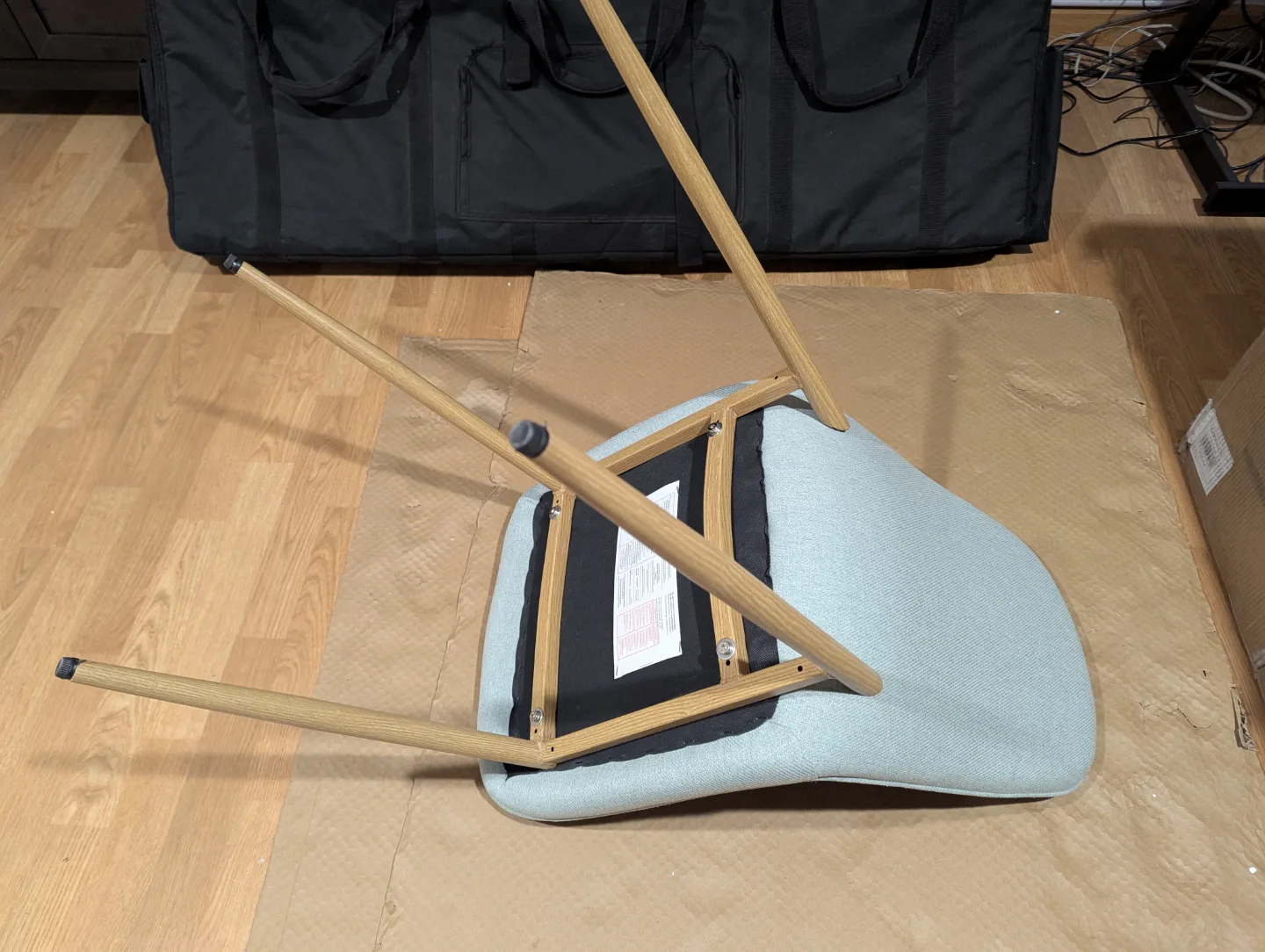 Light Sage Dining Chairs with Wooden Legs Set of 4 image indicator(3)