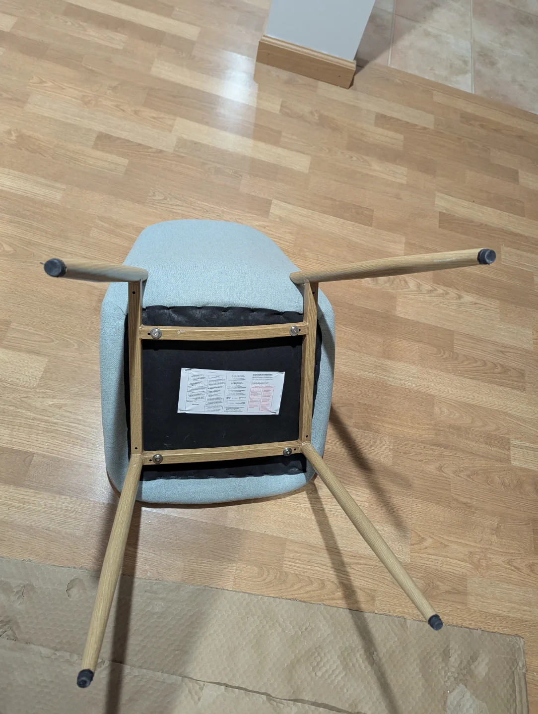 Light Sage Dining Chairs with Wooden Legs Set of 4 image indicator(4)