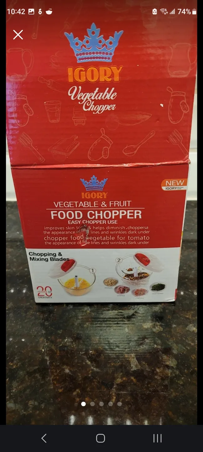 Brand New food Chopper + Mixer  with lid for storage image indicator(5)