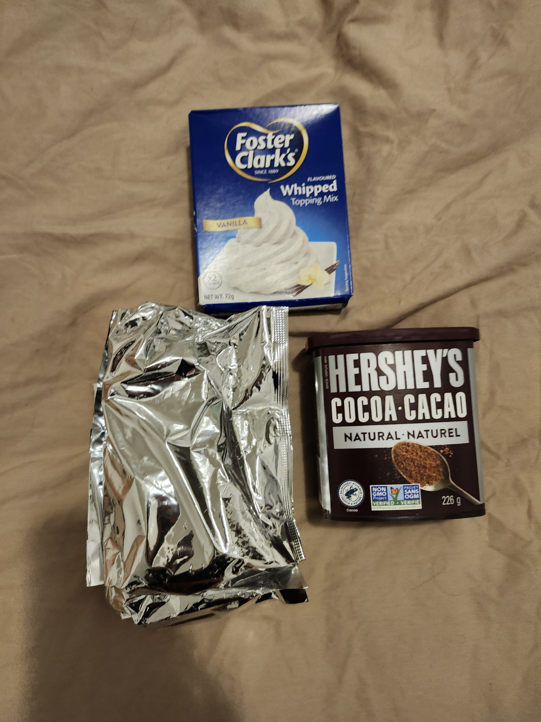 Whipped Topping Mix, Cocoa Powder, and Tea bags #freecycle