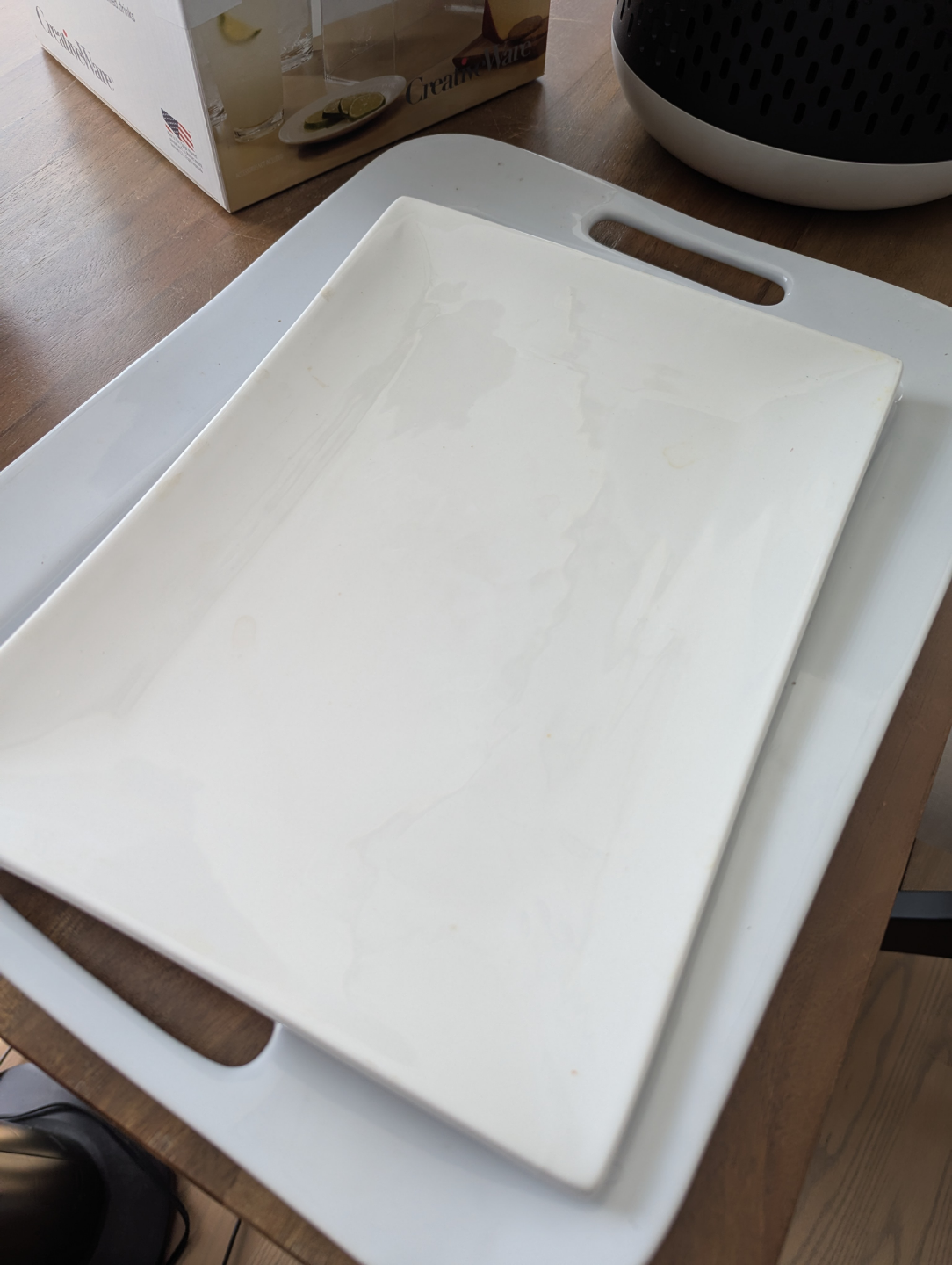 White Rectangular Serving Trays (2) - photo 2