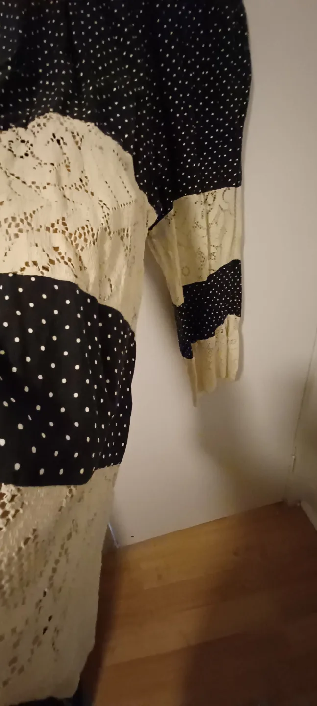 Unique Polka Dot and Lace Cropped Pants image indicator(4)