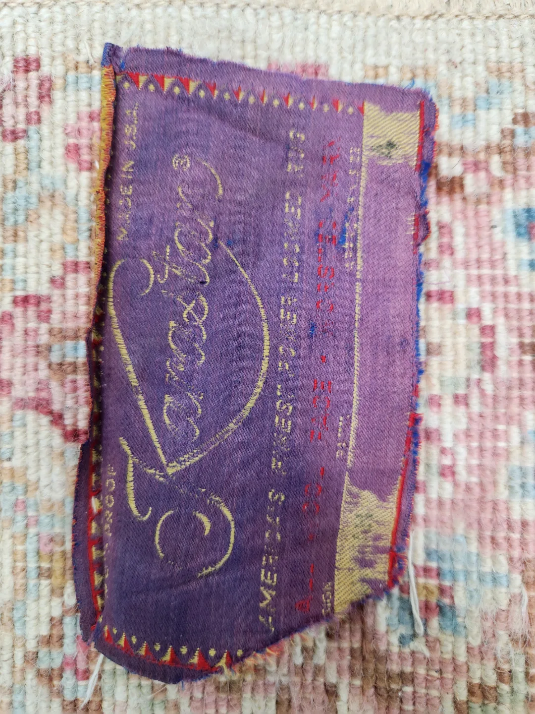 Vintage Sarouk Runner Rug, Floral Pattern, Cream and Pink image indicator(5)