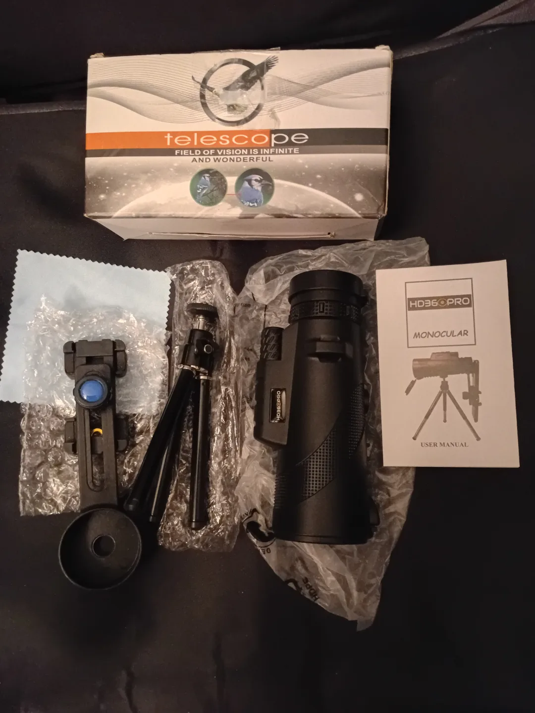 �🏒  NEW!  360 Monocular Telescope, Smartphone Adapter & Tripod image indicator(8)