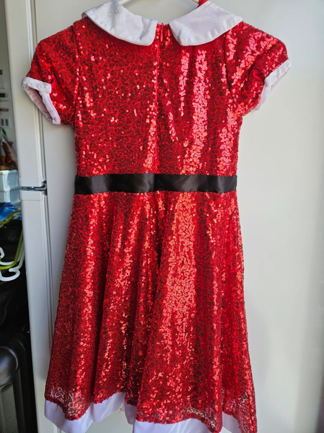Red Sequin Christmas Dress - Size 10/12 image indicator(2)