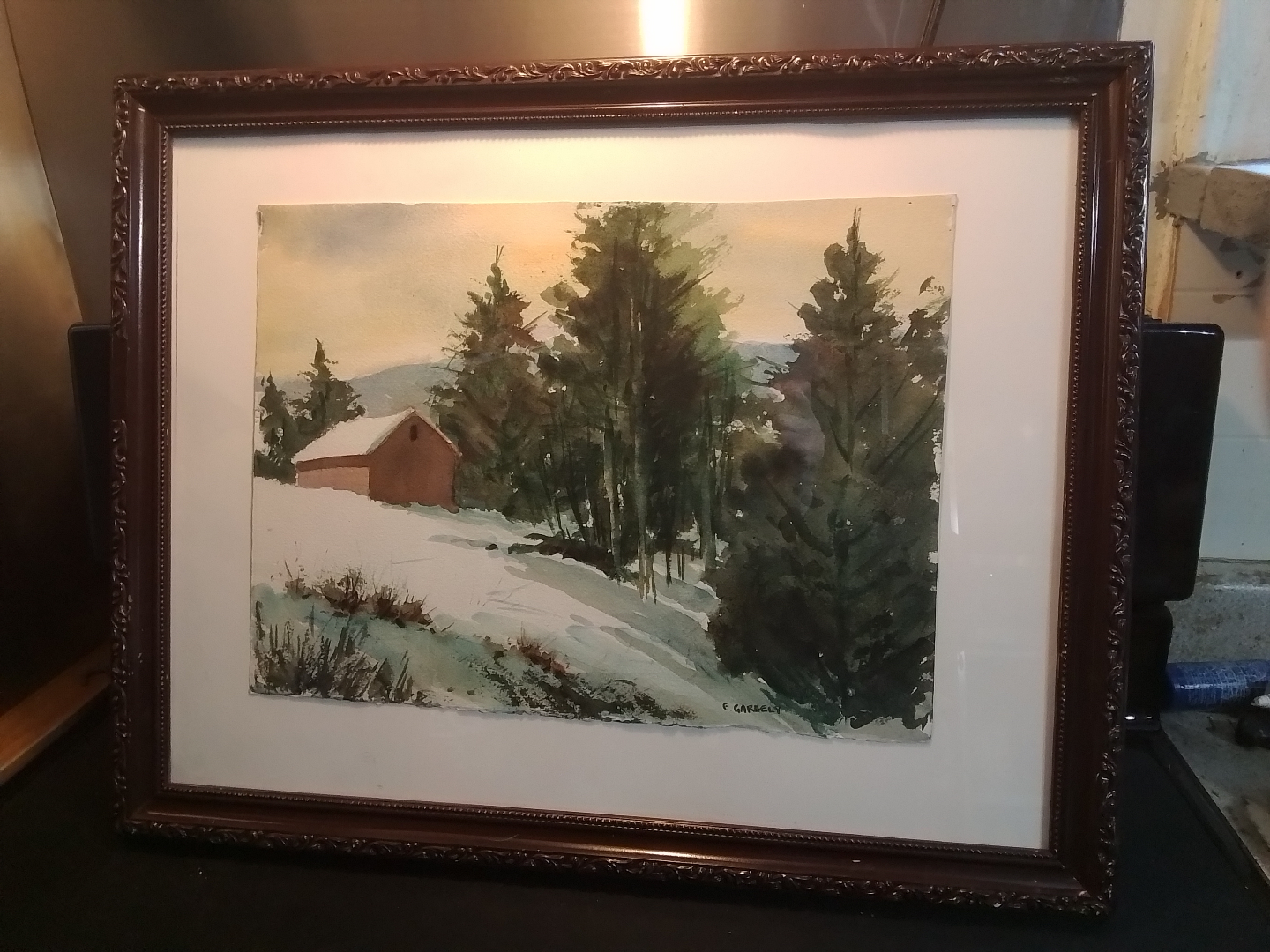 American Watercolor on Paper Signed Edward Garbely