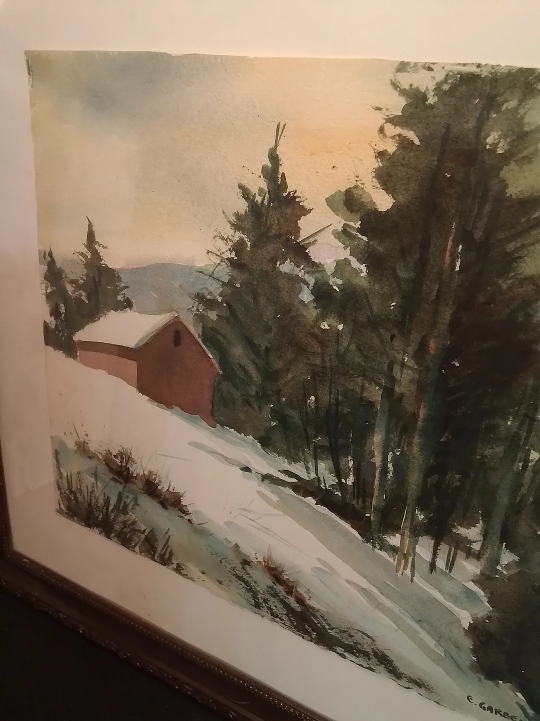 American Watercolor on Paper Signed Edward Garbely image indicator(5)