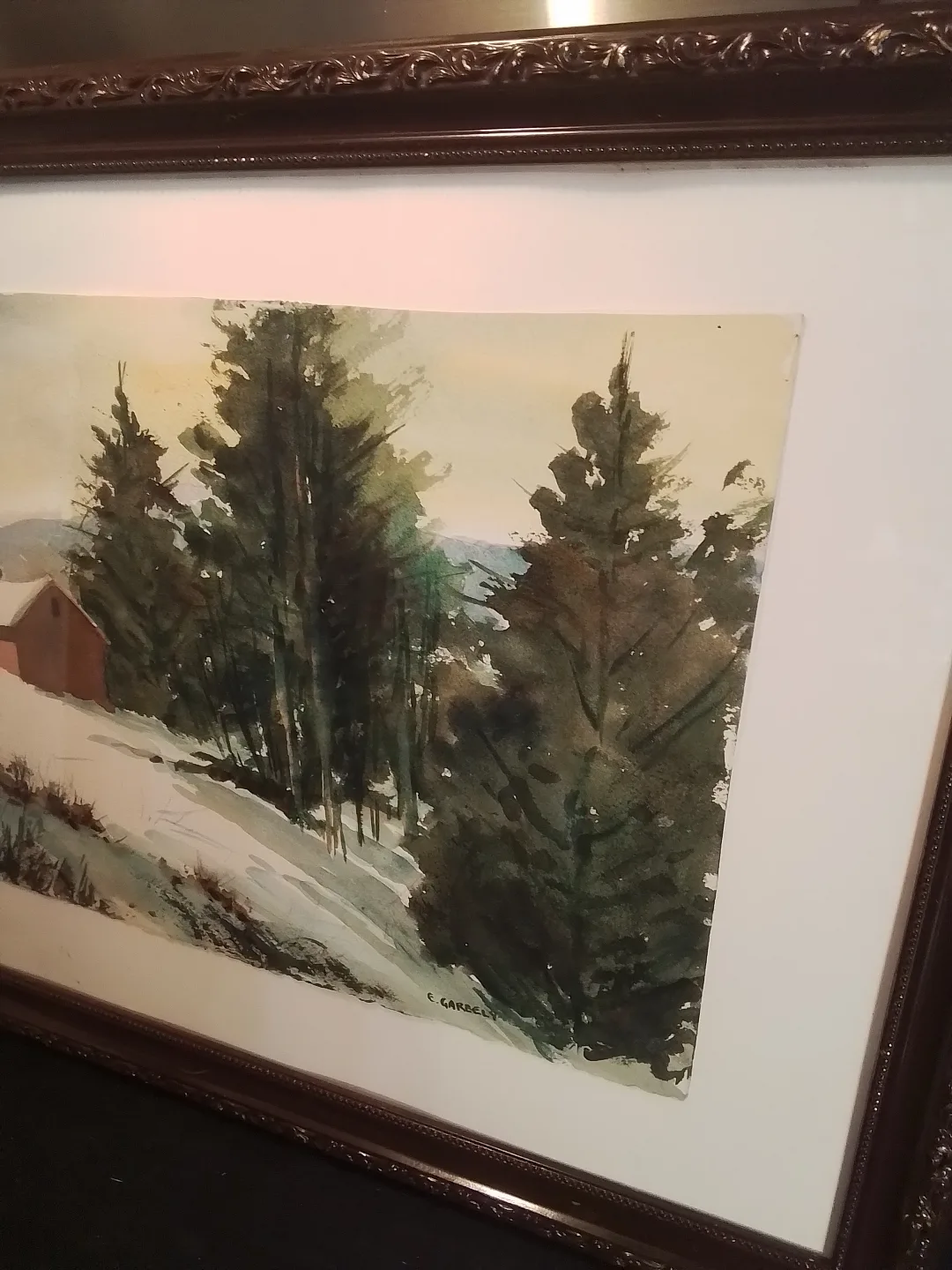 American Watercolor on Paper Signed Edward Garbely image indicator(6)