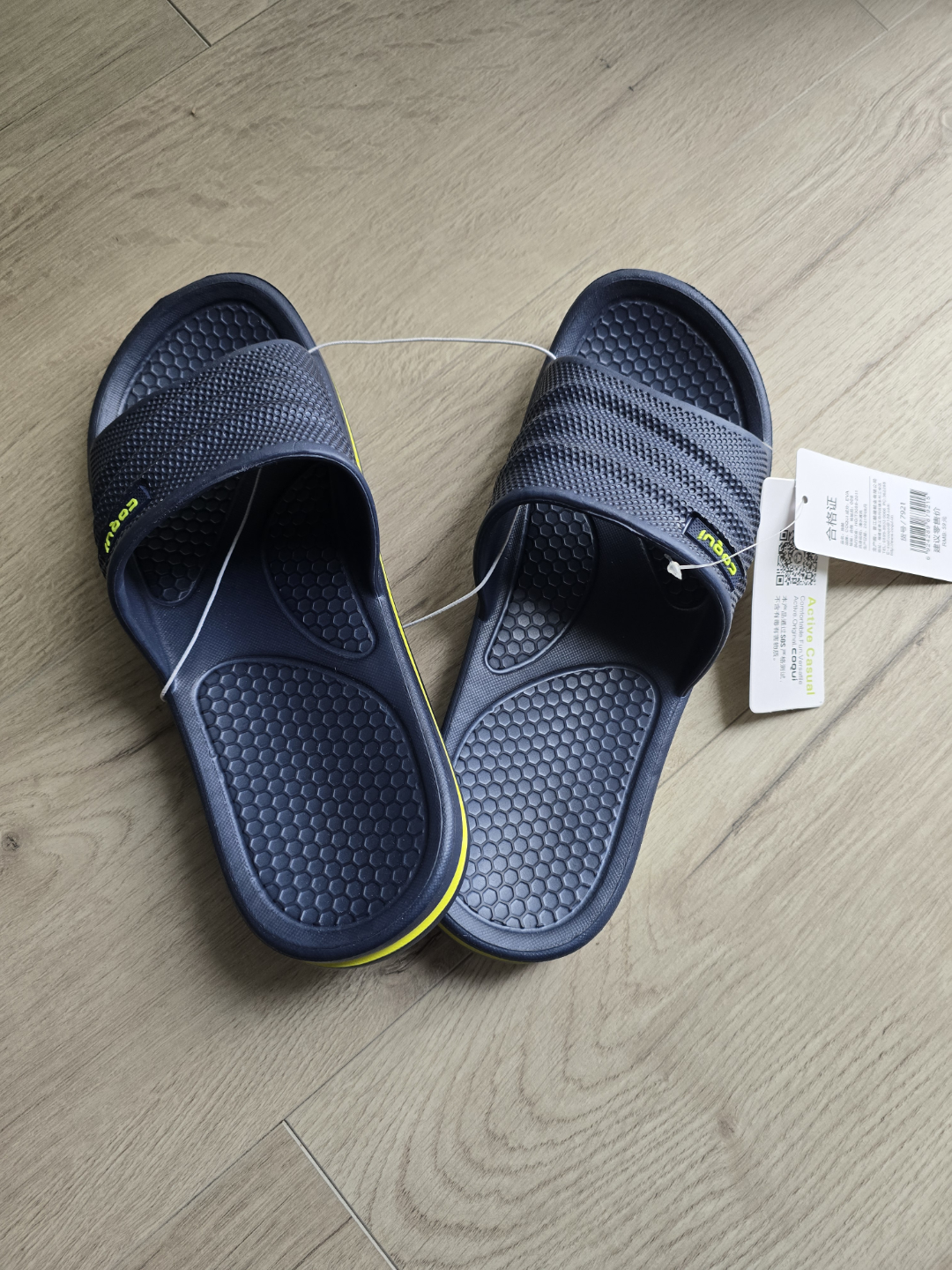 New Coolibar Men's Size 41 Navy Blue Slides - photo 4