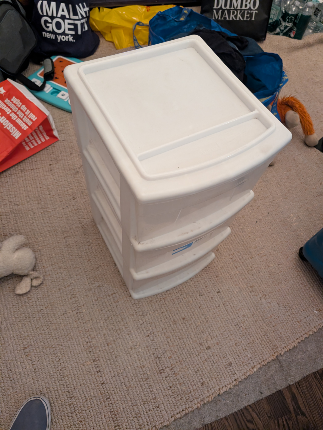 White 3-Drawer Plastic Organizer - photo 4