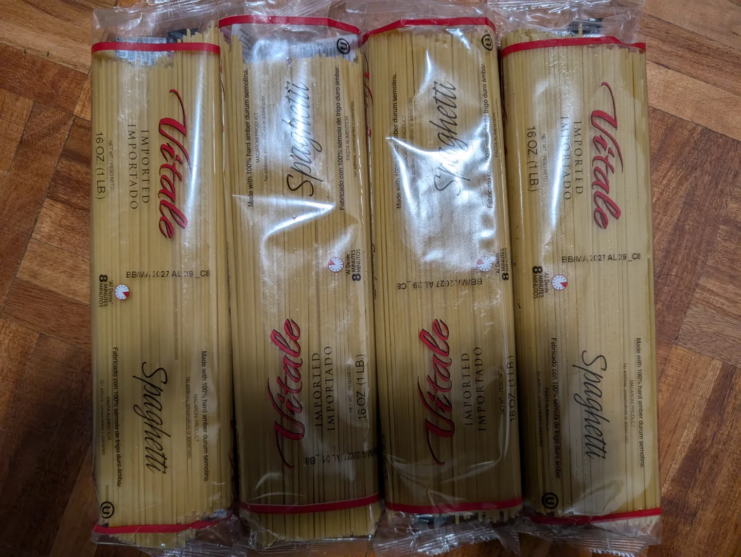 4 Packages Vitale Imported Spaghetti - 16oz Each thumbnail