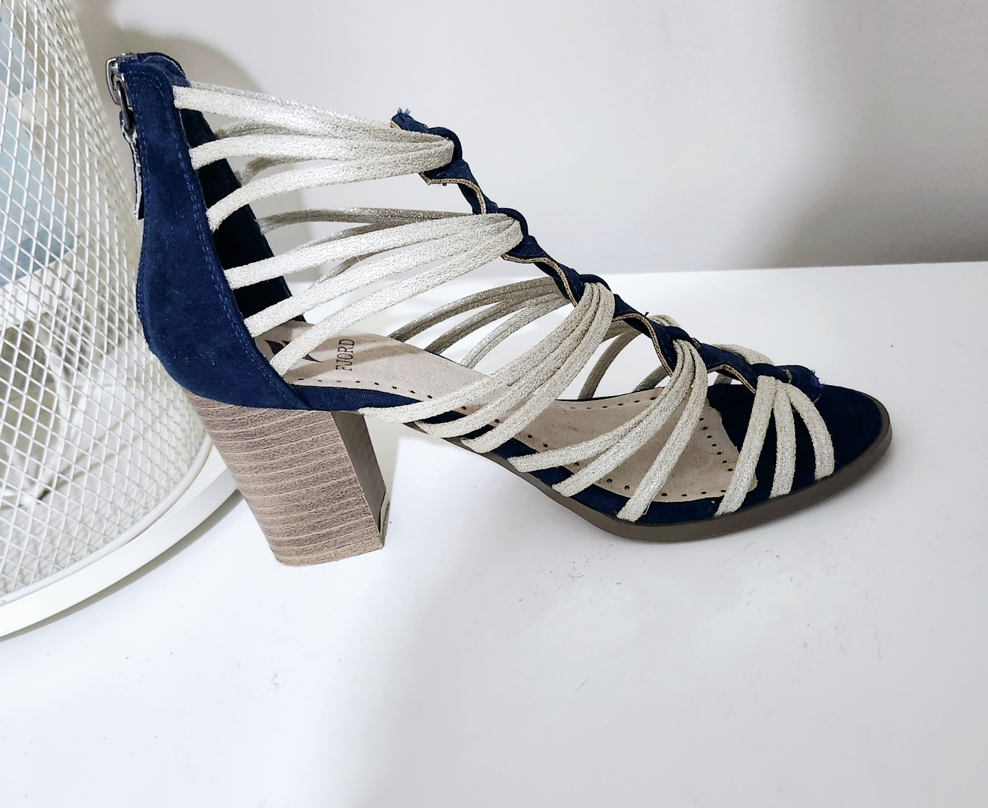 European 36 Navy Women's Strappy Heels - photo 4