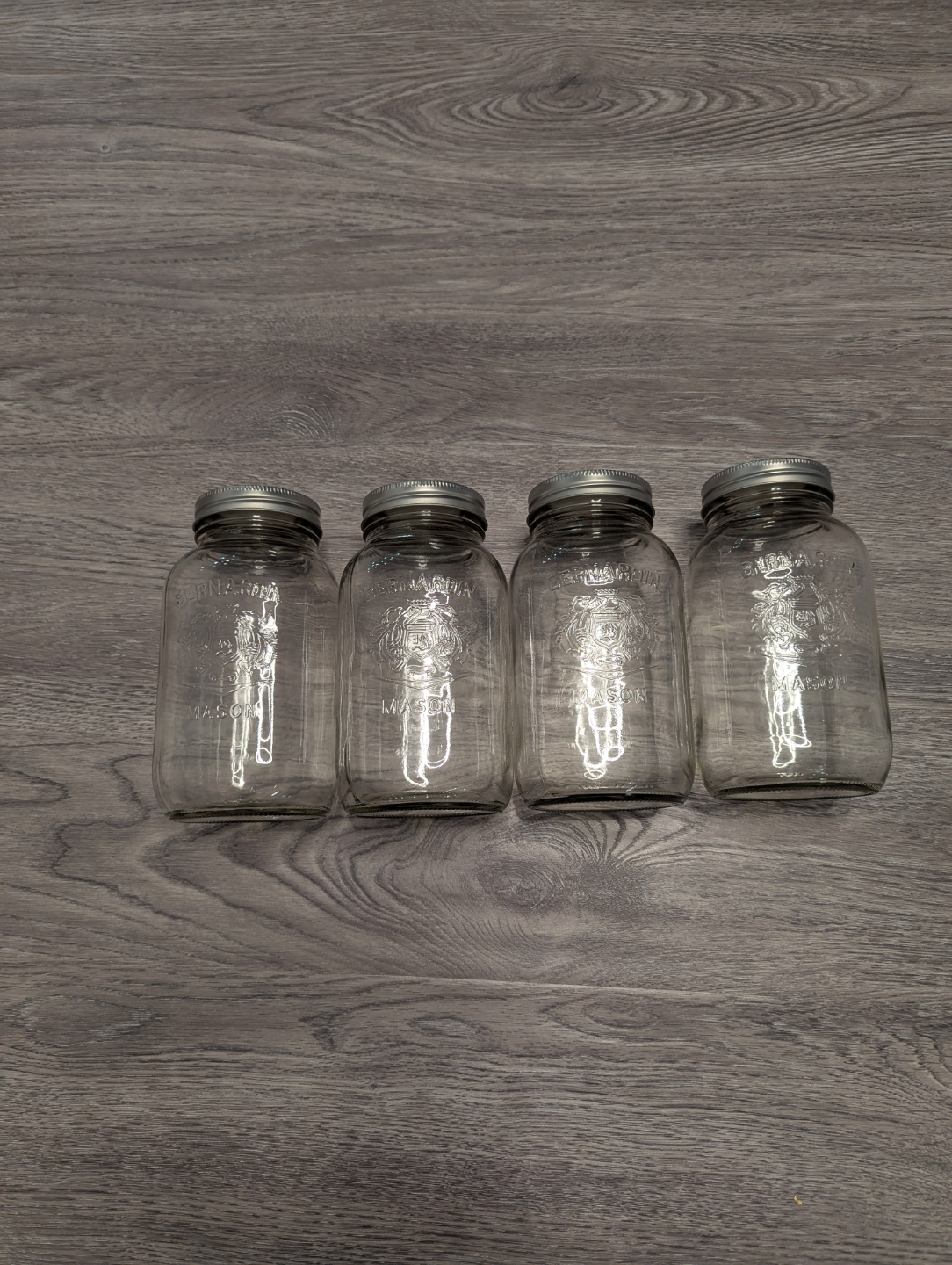 new Four Bernardin Mason 1L Jars