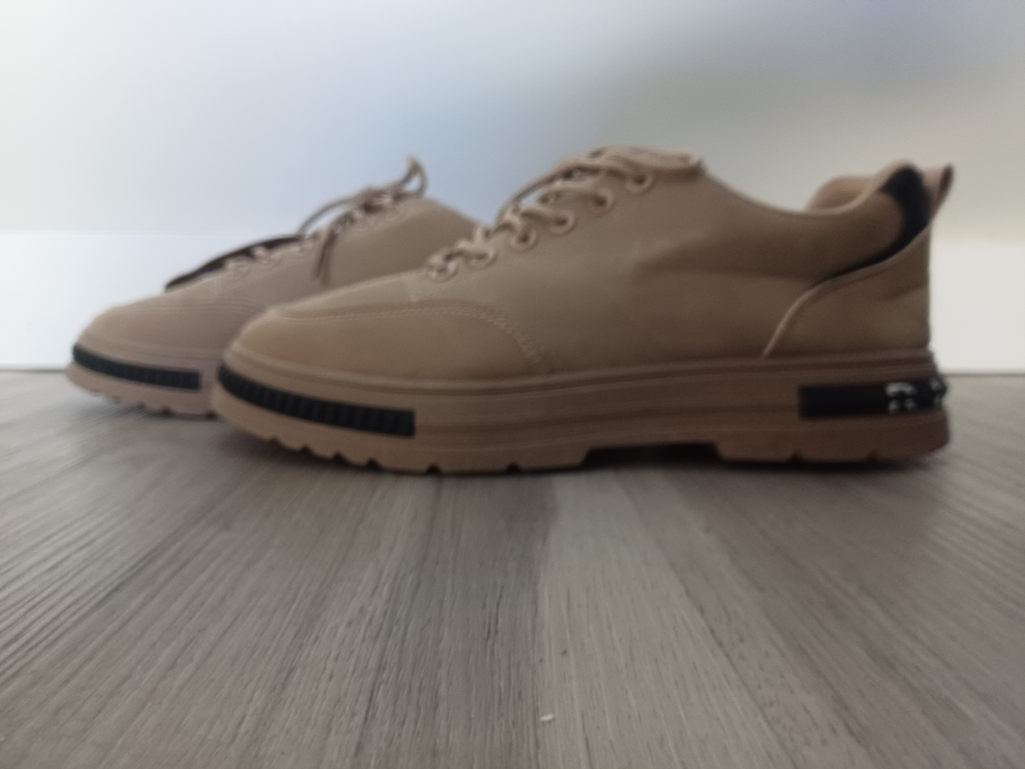 Men's Beige Casual Lace-Up Sneakers - photo 3