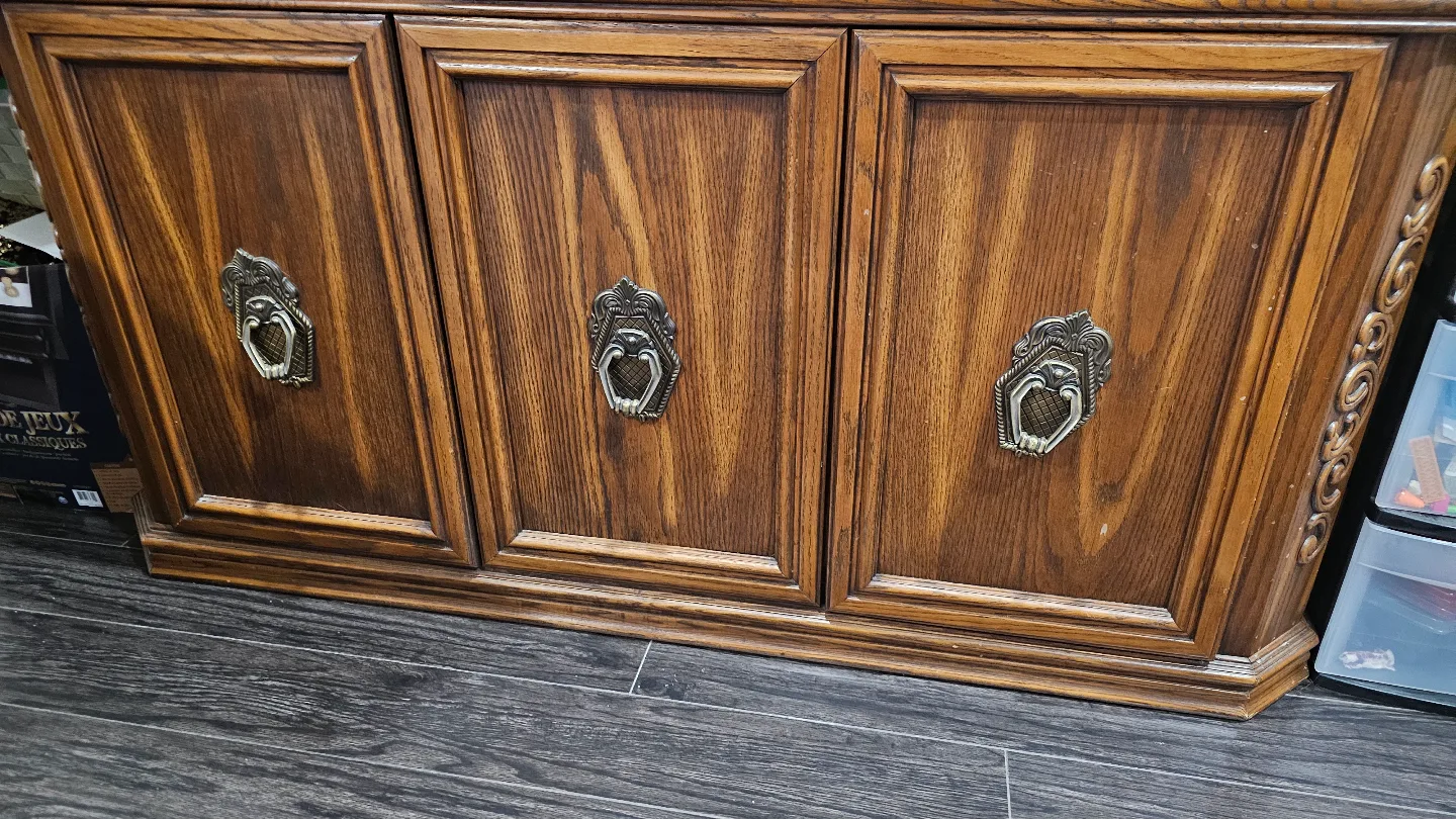 Vintage Wooden Curio Cabinet thumbnail