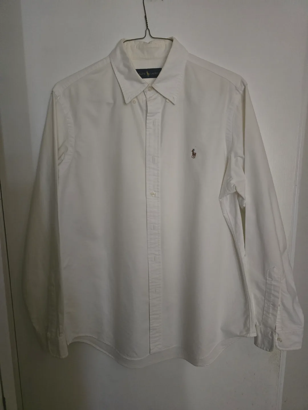 Ralph Lauren Mens White Oxford Long Sleeve Shirt L/G thumbnail