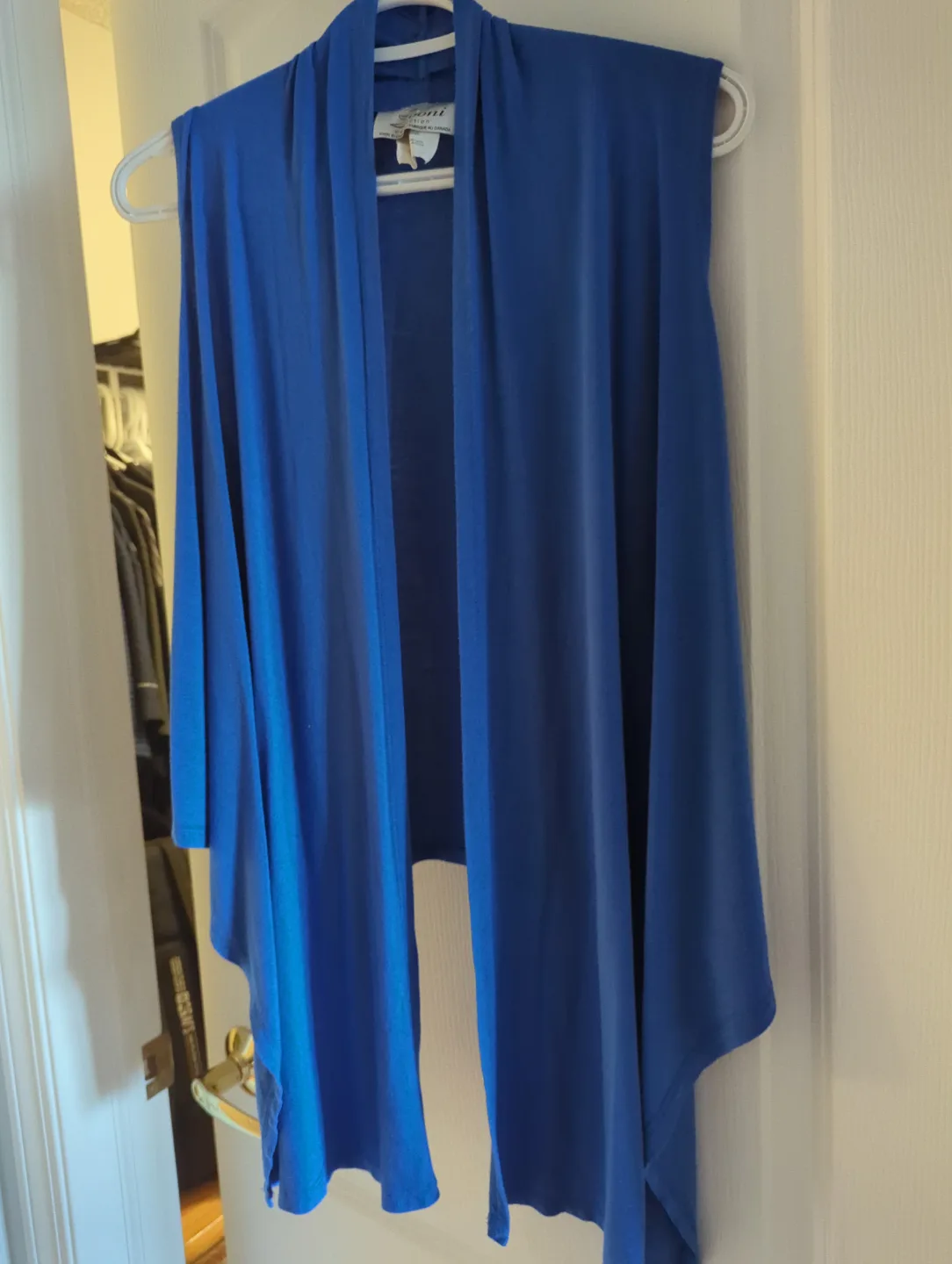 Royal Blue Sleeveless Cardigan thumbnail