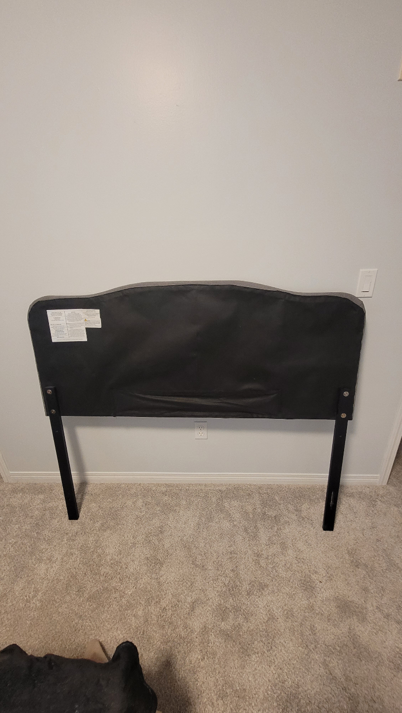 Grey upholstered headboard for Double/Twin bed - photo 2