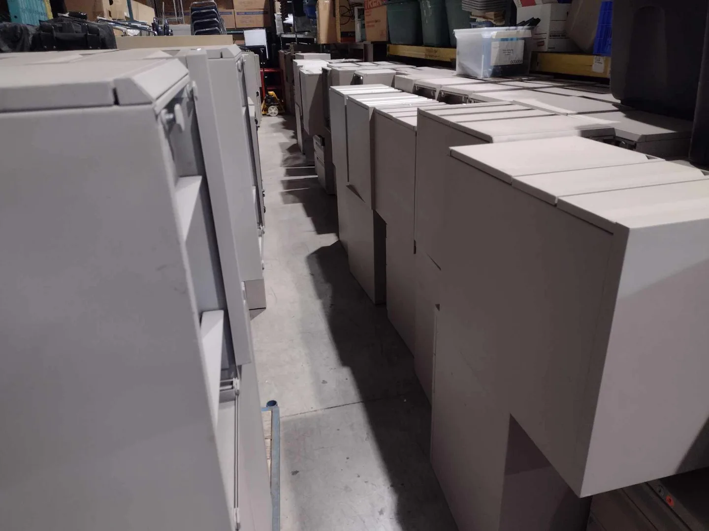 MOVING SALE!! Used Matching Metal Pedestal Filing Cabinets image indicator(4)