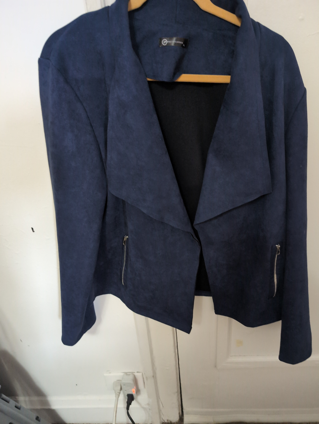 Navy Blue Suede Jacket - photo 2