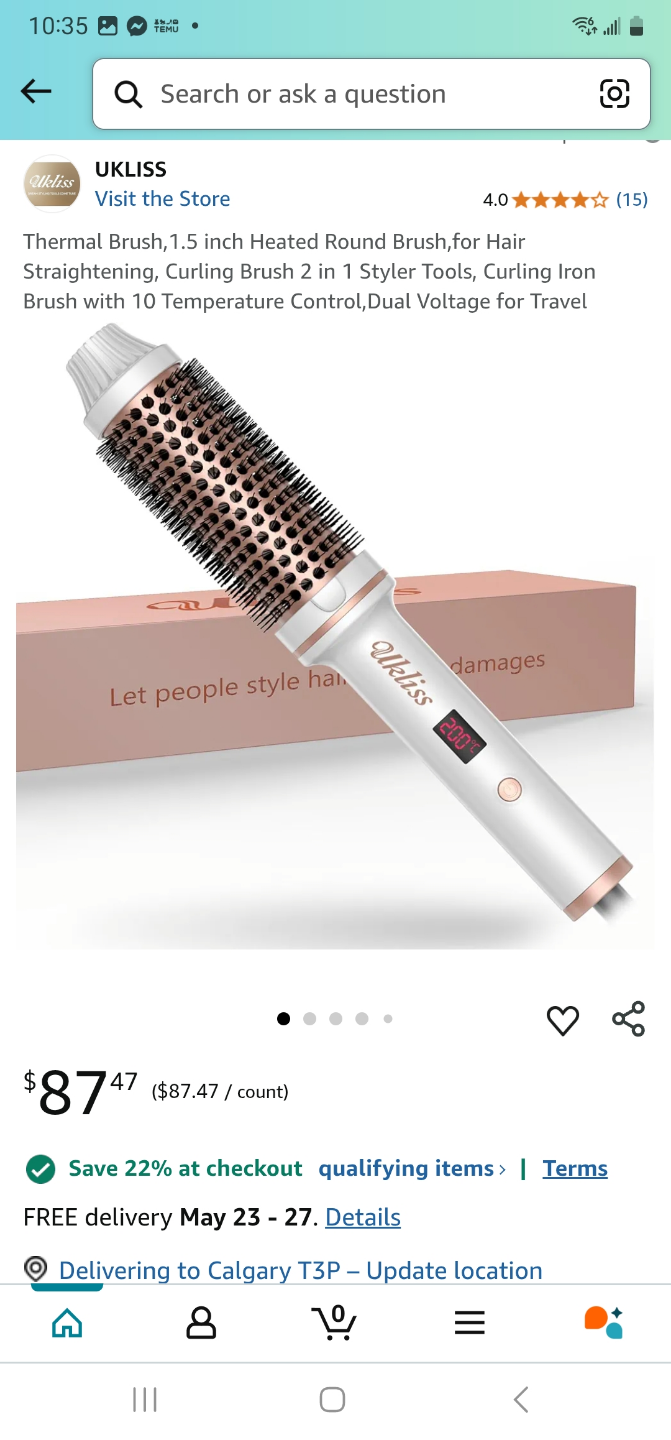 Thermal Brush,1.5 inch Heated Round ....