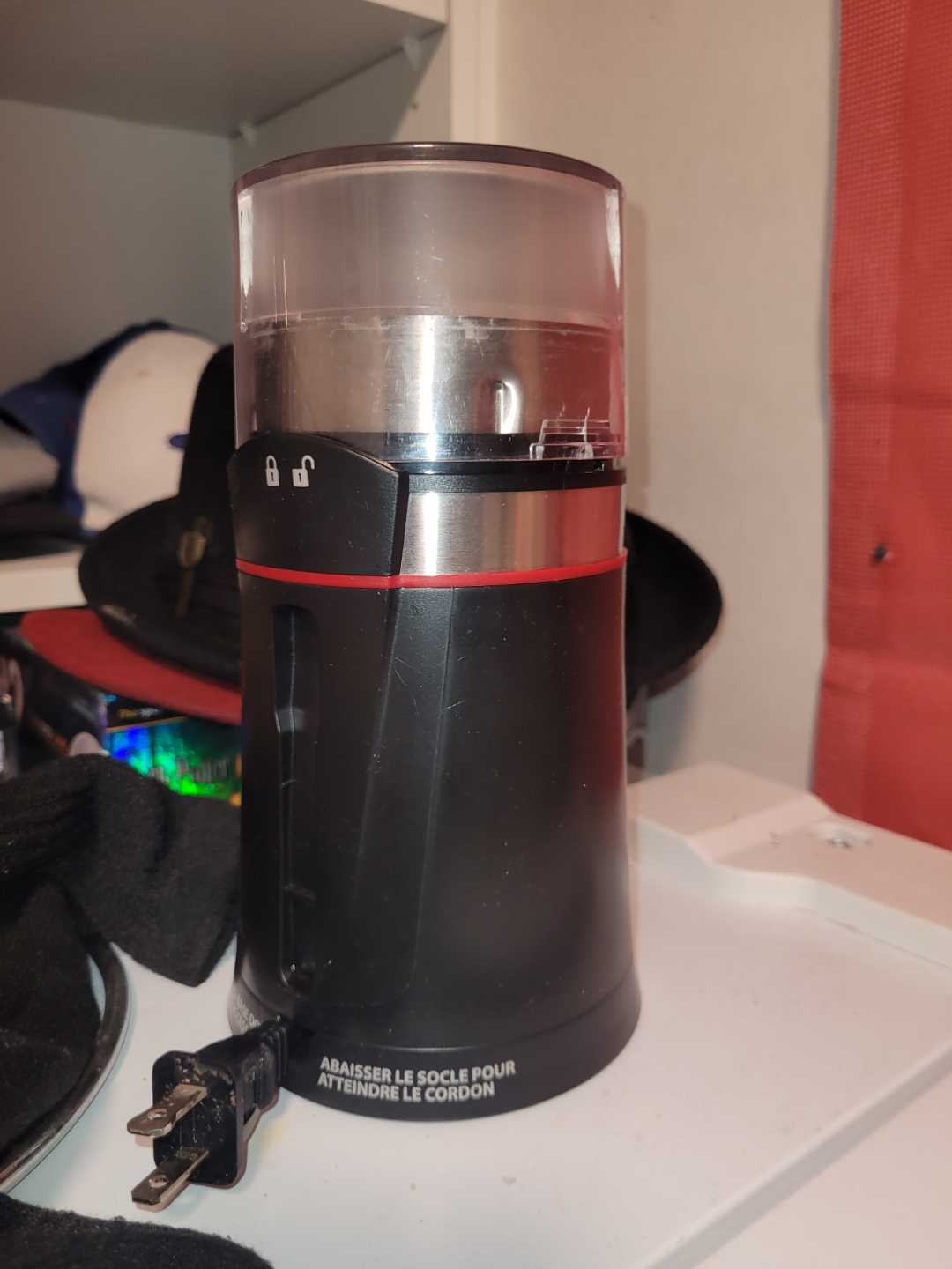 Black and Red Electric Coffee Grinder - photo 3
