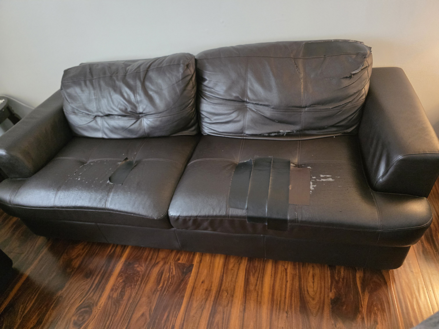 Brown Leather Sofa and Loveseat Set - photo 2