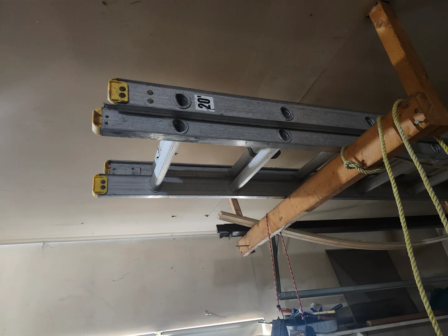 Aluminum Extension Ladder Rack & Two 20ft Ladders