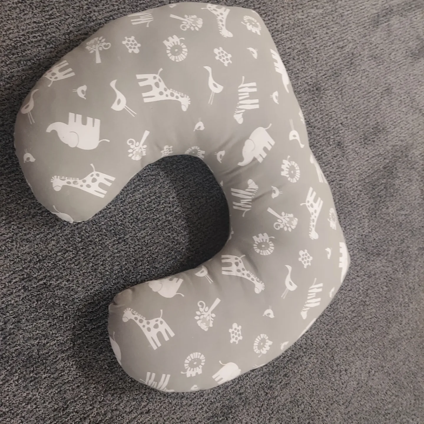Grey and White Animal Print Pregnancy Pillow thumbnail