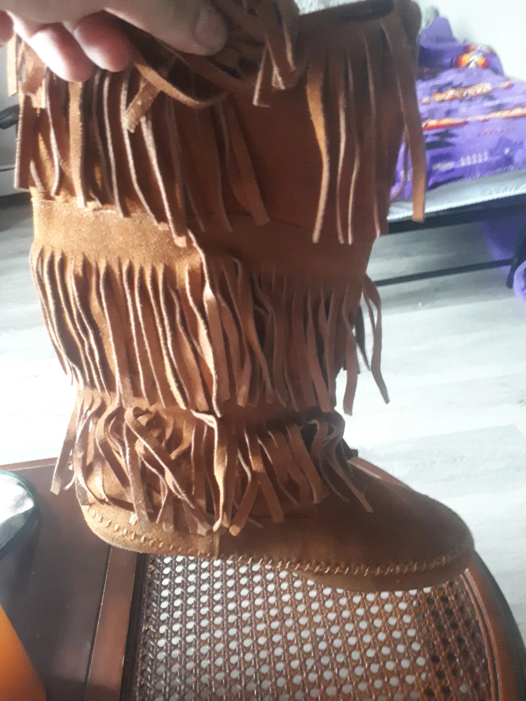 Brown Suede Fringe Boots - photo 3