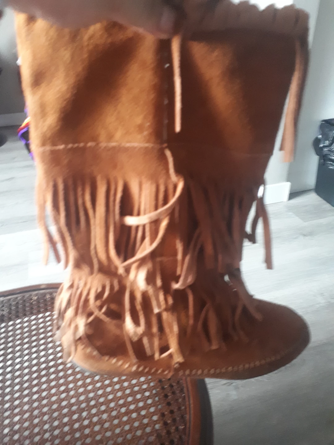 Brown Suede Fringe Boots - photo 4
