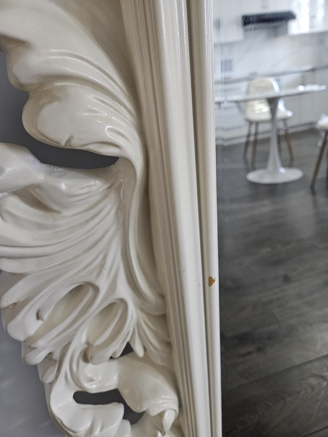 Ornate White Full-Length Mirror - photo 3