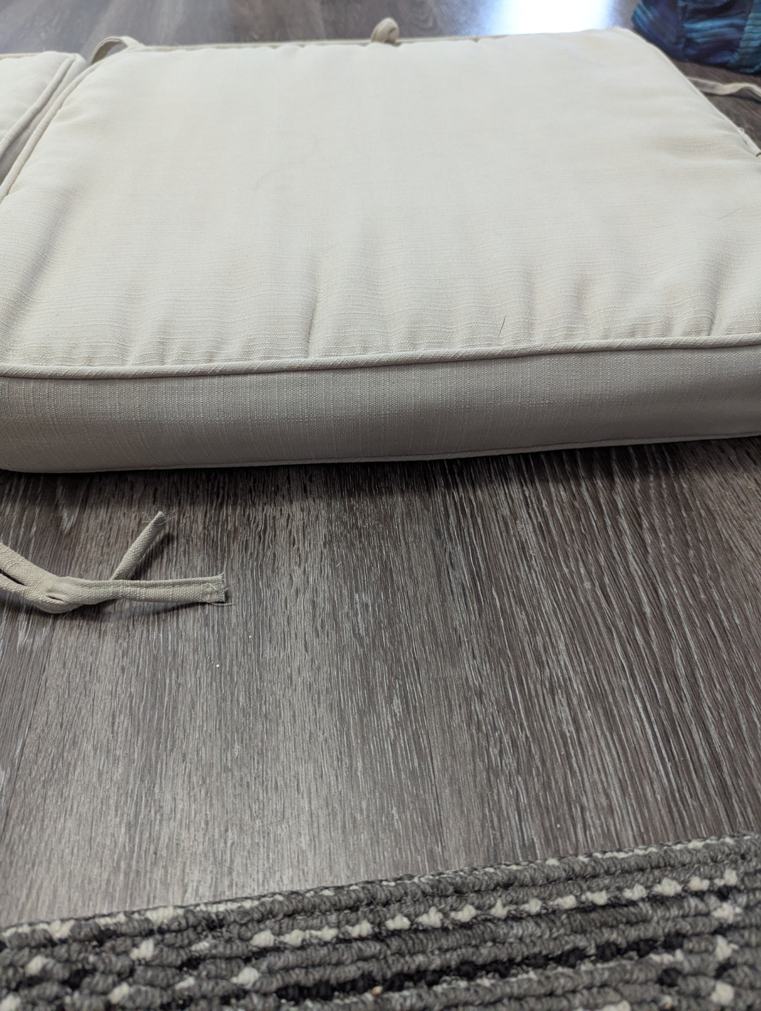 Pair of Off-White Outdoor Chair Cushions - photo 2