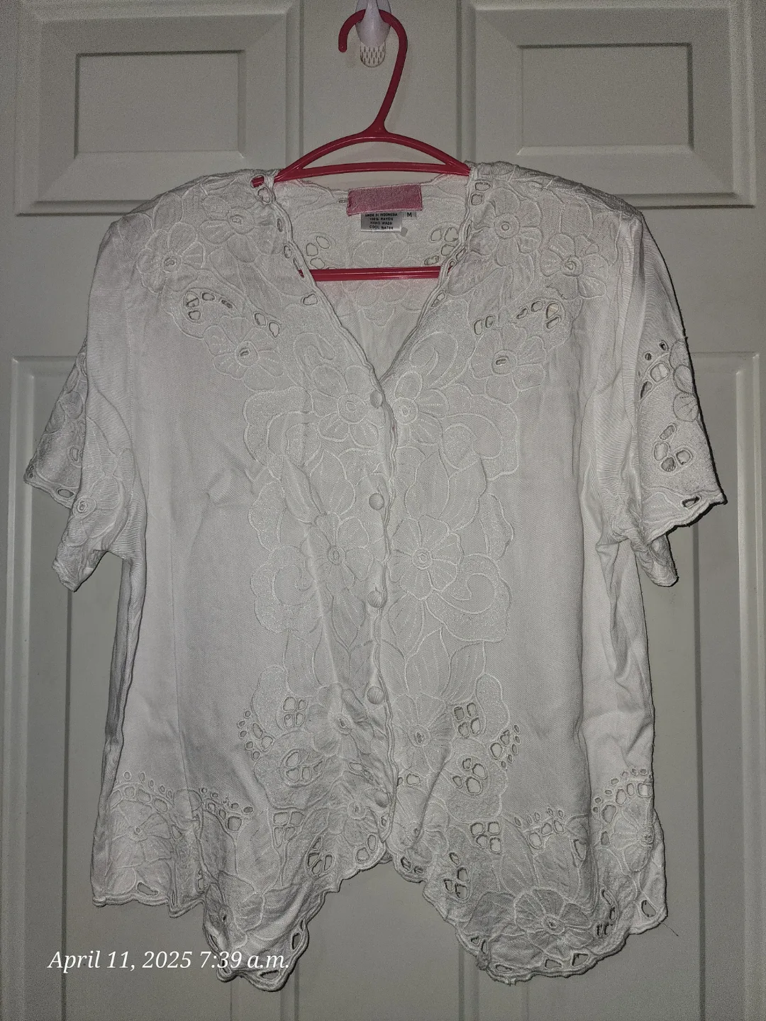 White Embroidered Blouse thumbnail