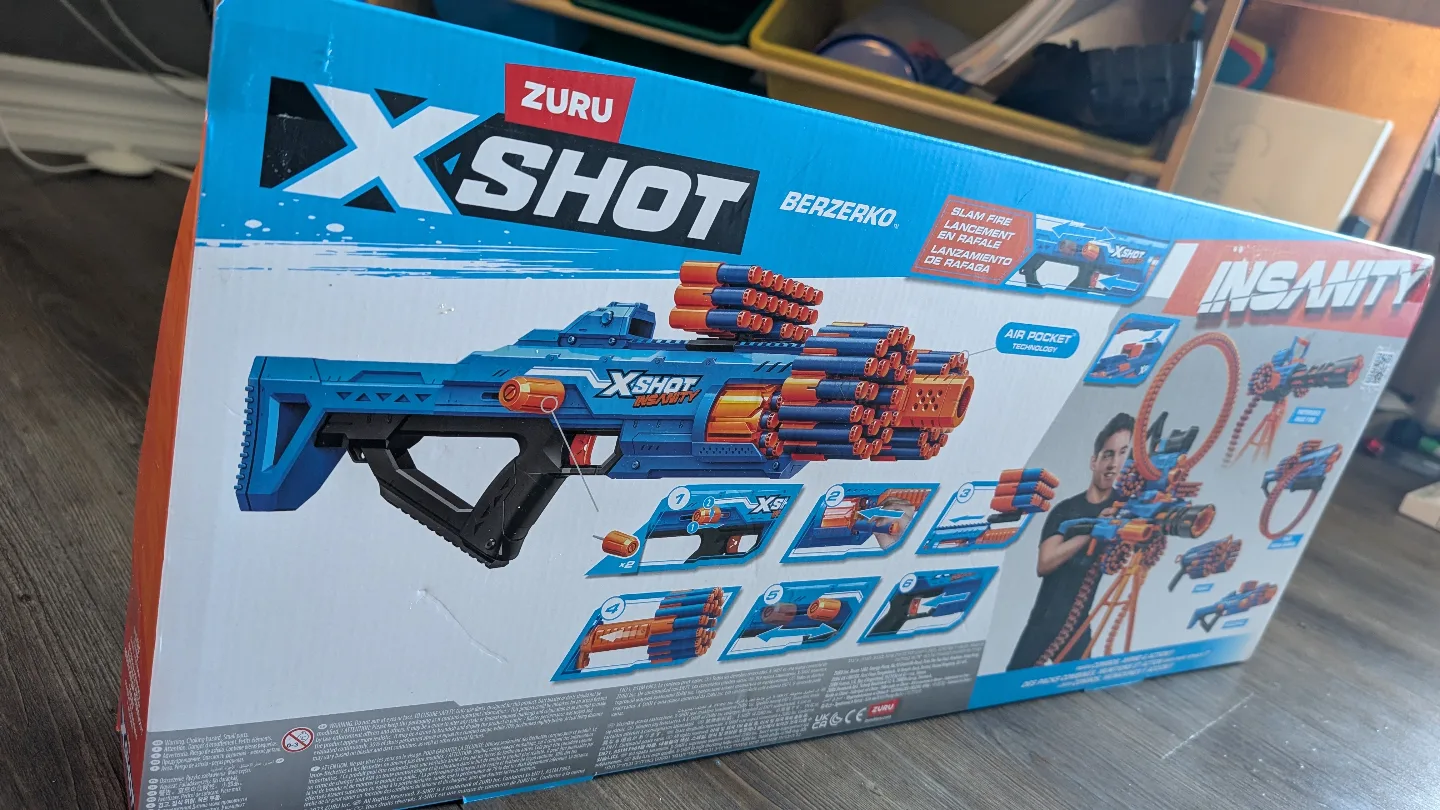 X-Shot Insanity Berzerko 48 Dart Blaster NEW IN BOX image indicator(2)