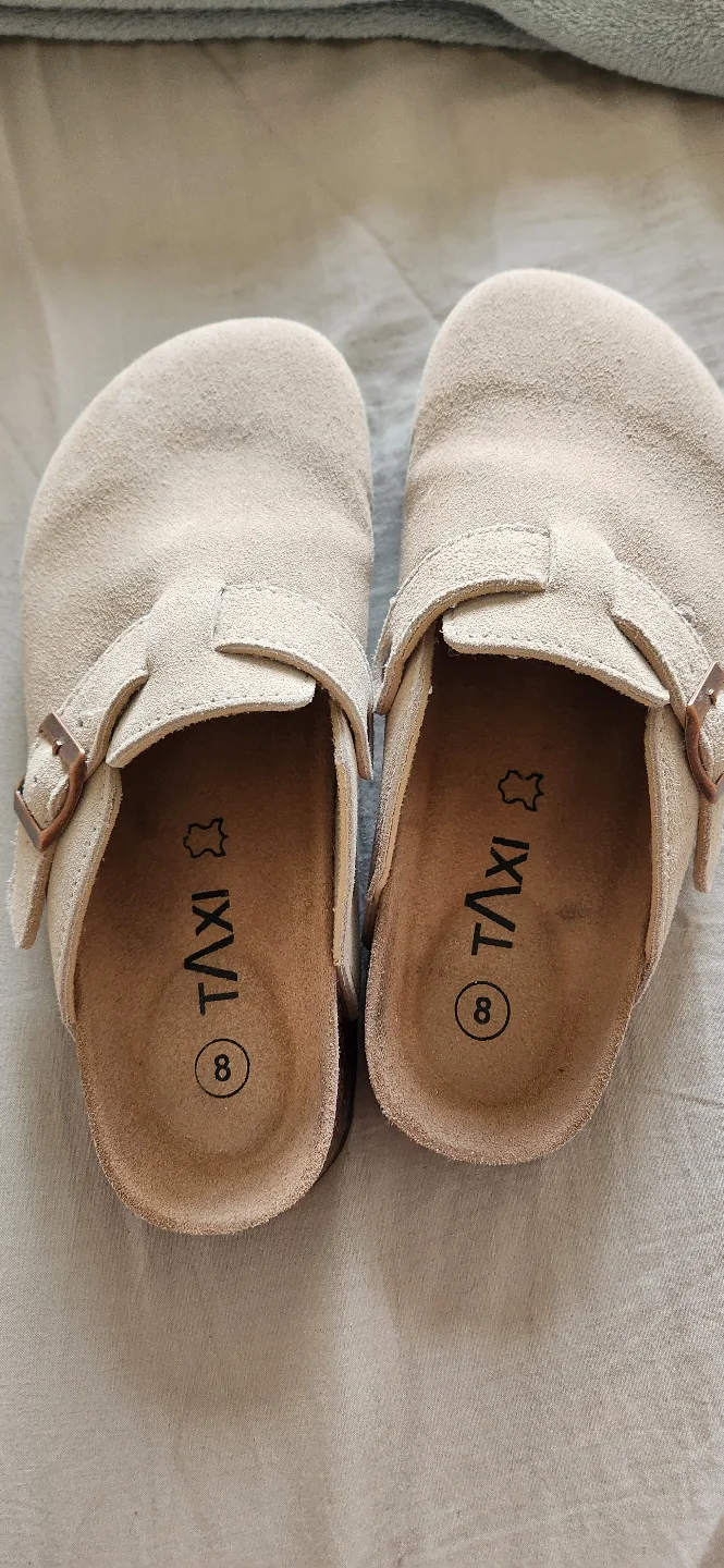New Taxi Suede Buckle Clogs Size 8 thumbnail